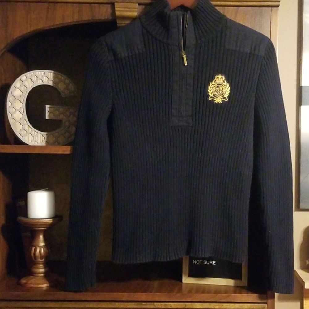 Womens Ralph Lauren cable half zip sweater